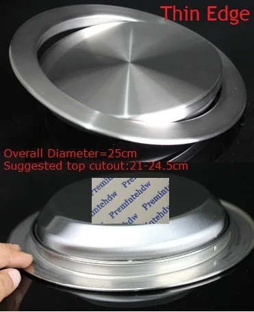 25CM Brush Thin Столешница из нержавеющей стали, встроенная откидная крышка для свинга, мусорный желоб для мусора, кухонная ванна, Верхняя втулка, бронза, красное золото - Цвет: 25CM Brush Thin