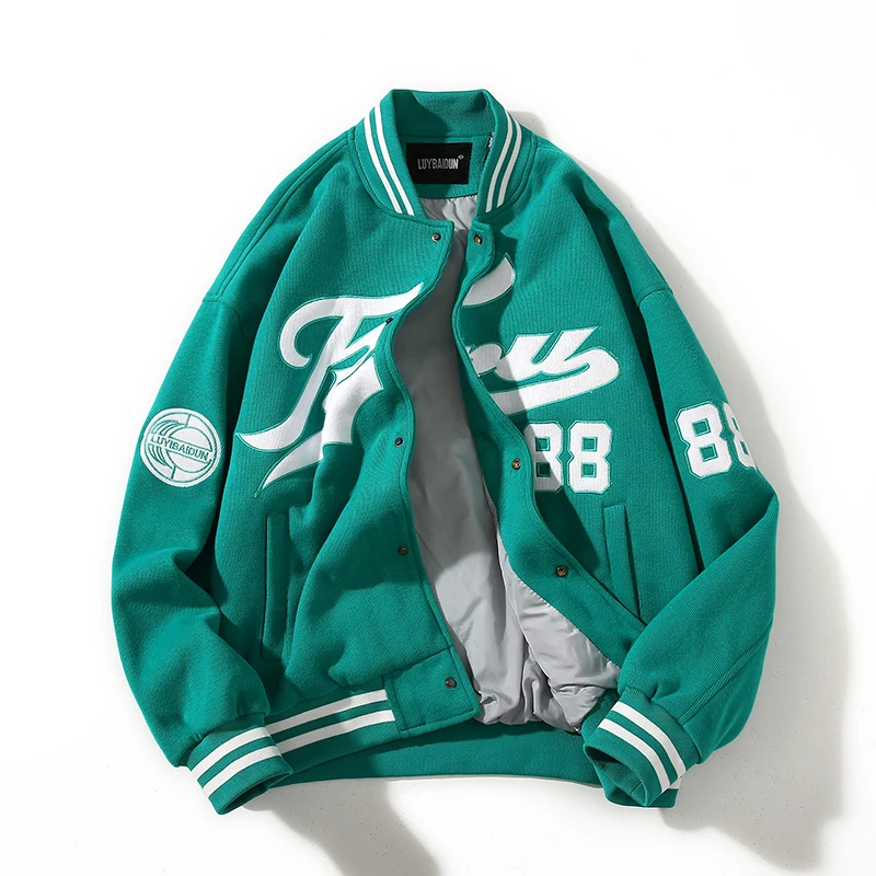 Streetwear Baseball Jacket Men Women Hip Hop Varsity Jacket Japanese