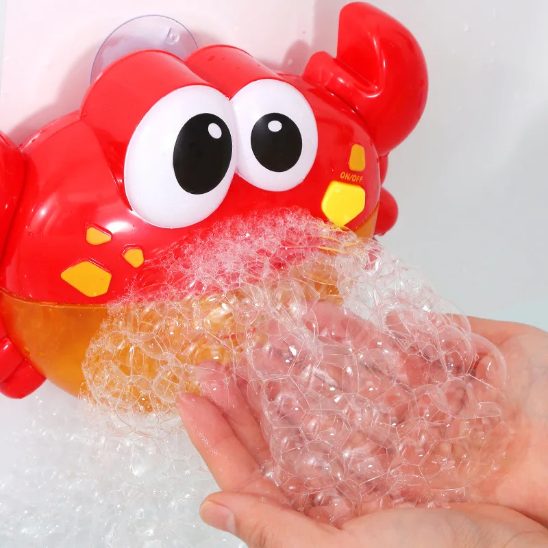 Outdoor Bubble Frog Crabs Baby Bath Toy Bubble Maker Swimming Bathtub Soap Bubble Machine Toys for Children With Music Water Toy