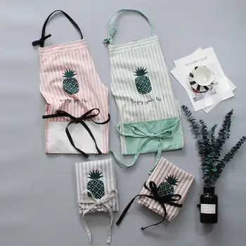 

Apron For Women Fashion Creative Small Fresh Japanese Style Cotton Pinafore Kitchen Tool Kitchen Supplies Cute Cartoon Fun Apron