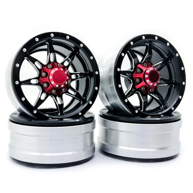 4Pcs Rc Rock Crawler Metal Wheel Rim 1.9 Inch Beadlock For 1/10 Axial Scx10 90046 Tamiya Cc01 D90 D110 Tf2 Traxxas Trx-4 S119 4