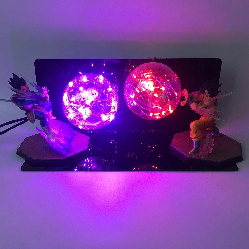 Двойной Dragon Ball Вегета Goku kamehameha лампы светодиодные Dragon Ball Z Led Электрический Ночной светильник Настольная лампа для Спальня Xmas игрушка в подарок