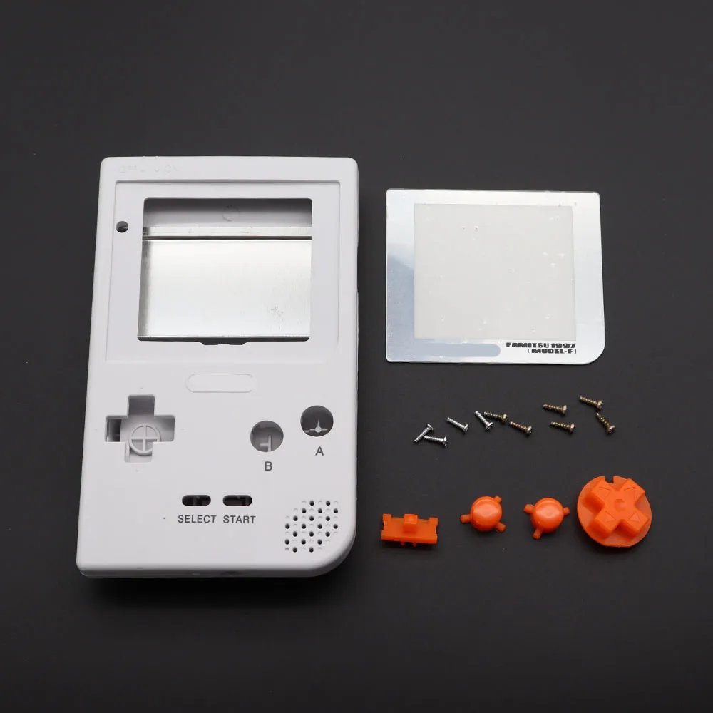 Полный Чехол Крышка для корпуса Замена корпуса для Gameboy Карманная игровая консоль для GBP серый корпус с кнопками комплект - Цвет: A