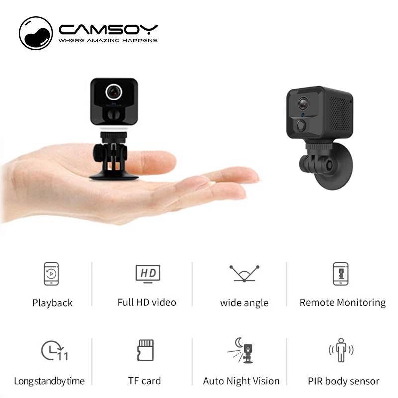 

Camsoy S9+ Full HD 1080p Wireless Night Vision Small Secret Micro Video Mini Camera Wifi IP Cam Microcamera Wi-Fi Minicamera DVR