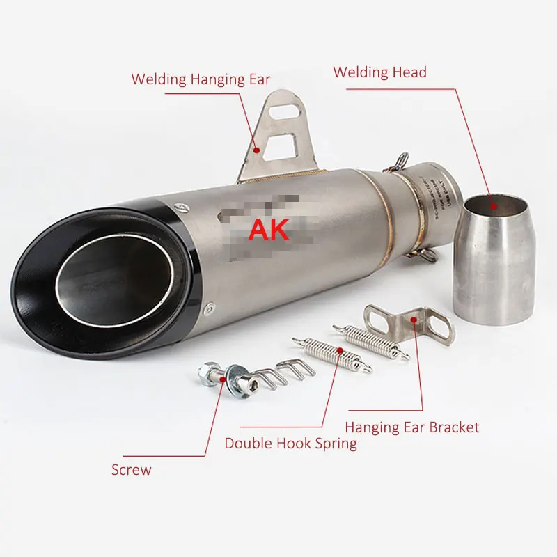 Echappement Escape Moto Akrapovic выхлопная труба мотоцикла Slin на трубе Кроссовый глушитель питбайк скутер для trk 502 msx 125 MT07 ATV