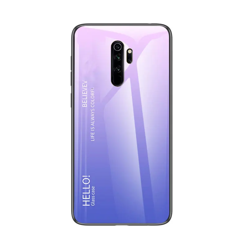 Глянцевый чехол с градиентным стеклом для Xiaomi Redmi Note 8 Pro 8A 8T противоударный защитный чехол для Xiaomi Redmi 8 Note 8Pro Note8 Pro - Цвет: 8