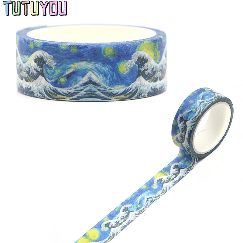 

PC288 Star Sky Kanagawa Washi Tapes DIY Painting paper Masking tape Decorative Adhesive Tapes Scrapbooking Stickers