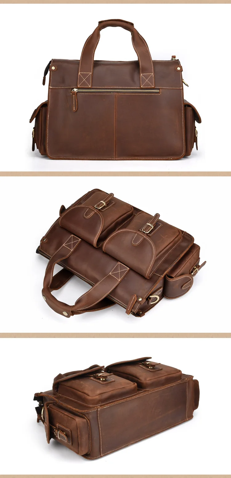MAHEU Высококачественный ручной портфель из натуральной кожи Crazy Horse кожаная сумка для ноутбука Ipad A4 короткий чехол для мужчины мальчика