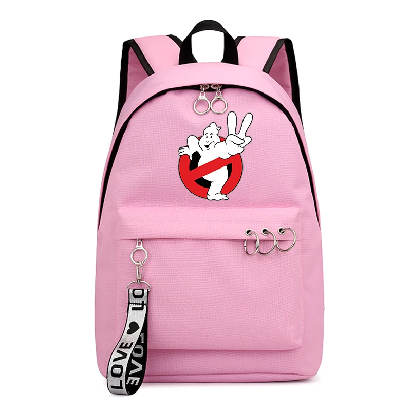 Ghostbuster рюкзаки для девочек Школьный рюкзак для студентов Bookbag сумки на плечо женские дорожные сумки для ноутбука Розовый Черный Mochilas
