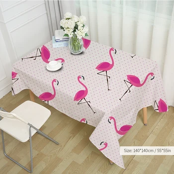 

New Table Cloth Rectangular Flamingo Printed Polyester Dining Table Cloth Coffee Table Cover Waterproof Tablecloths Home Decoart