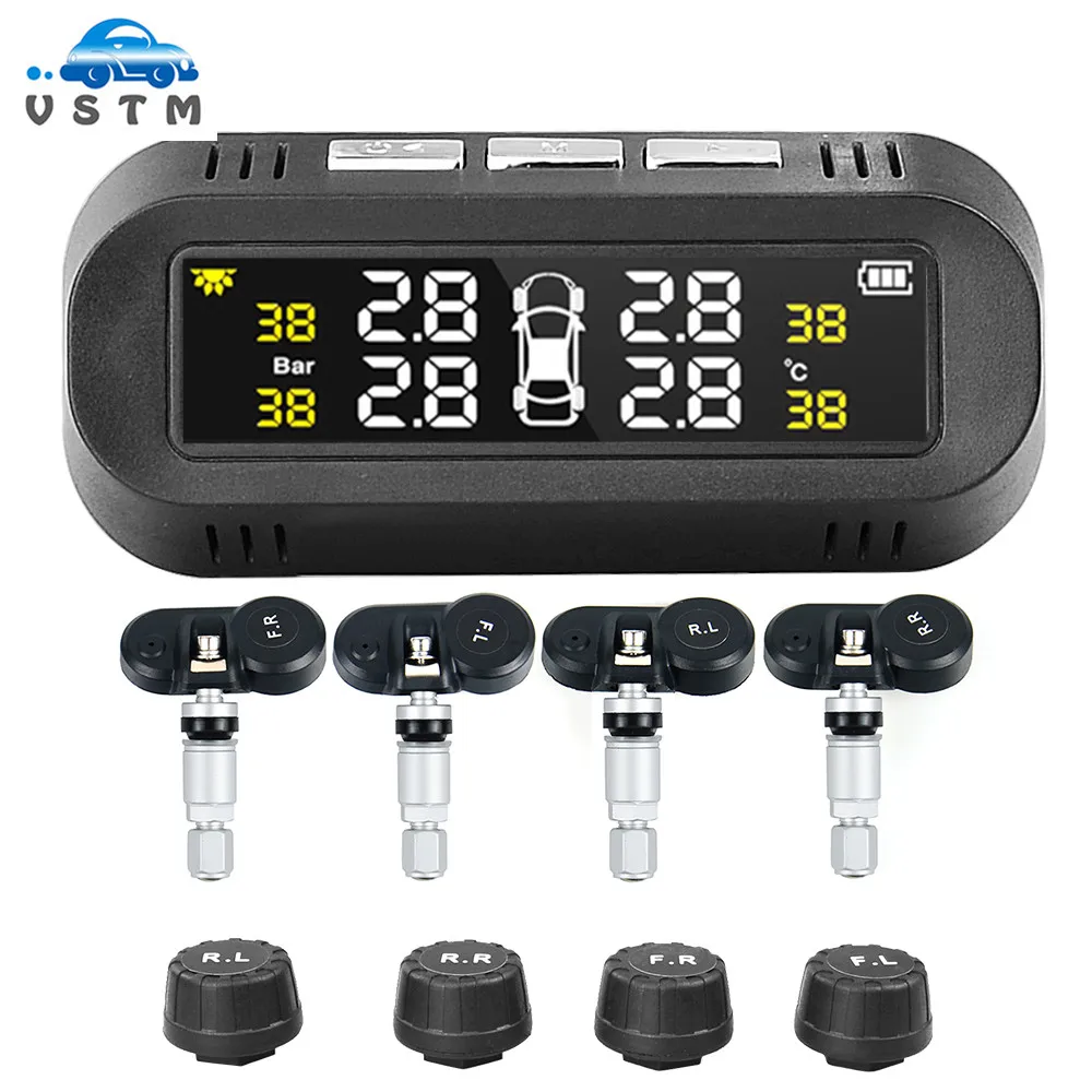 2020 умная автомобильная система контроля давления в шинах TPMS на солнечной энергии