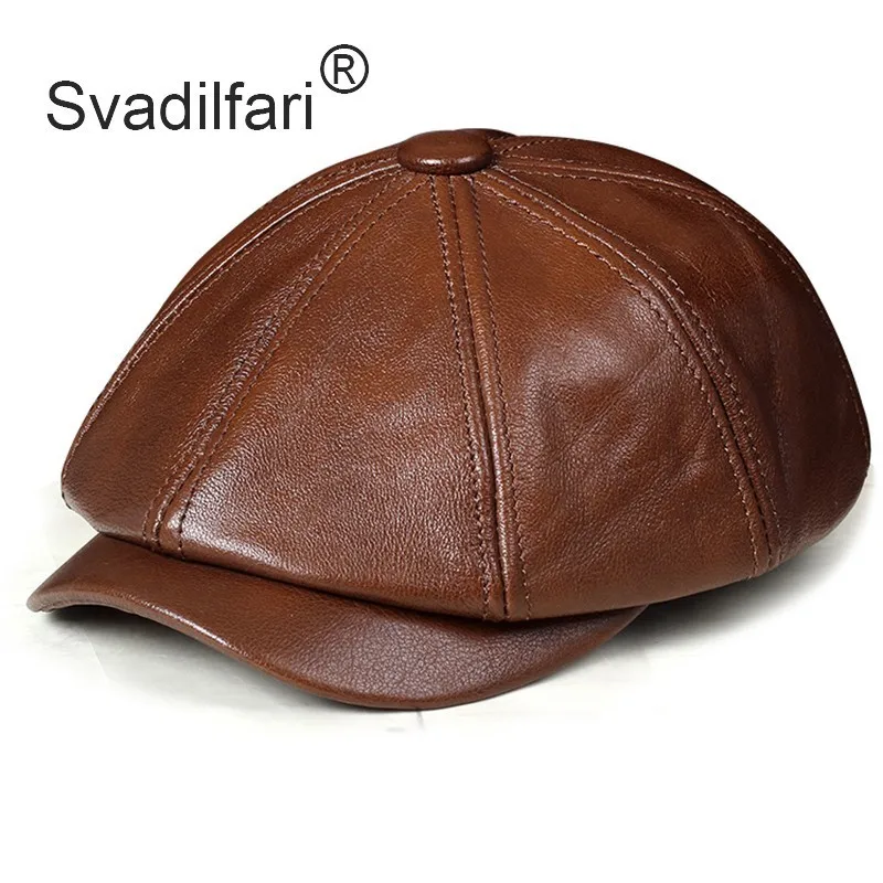 Hombres Winer Warm Velvet Beretcaps Gorras De Cuero Gorras Boinas