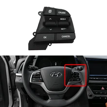 Многофункциональный кнопочный переключатель рулевого колеса для hyundai подвижный воротник Solaris elantra1.6L 1,4 T круиз контроль автомобильные аксессуары
