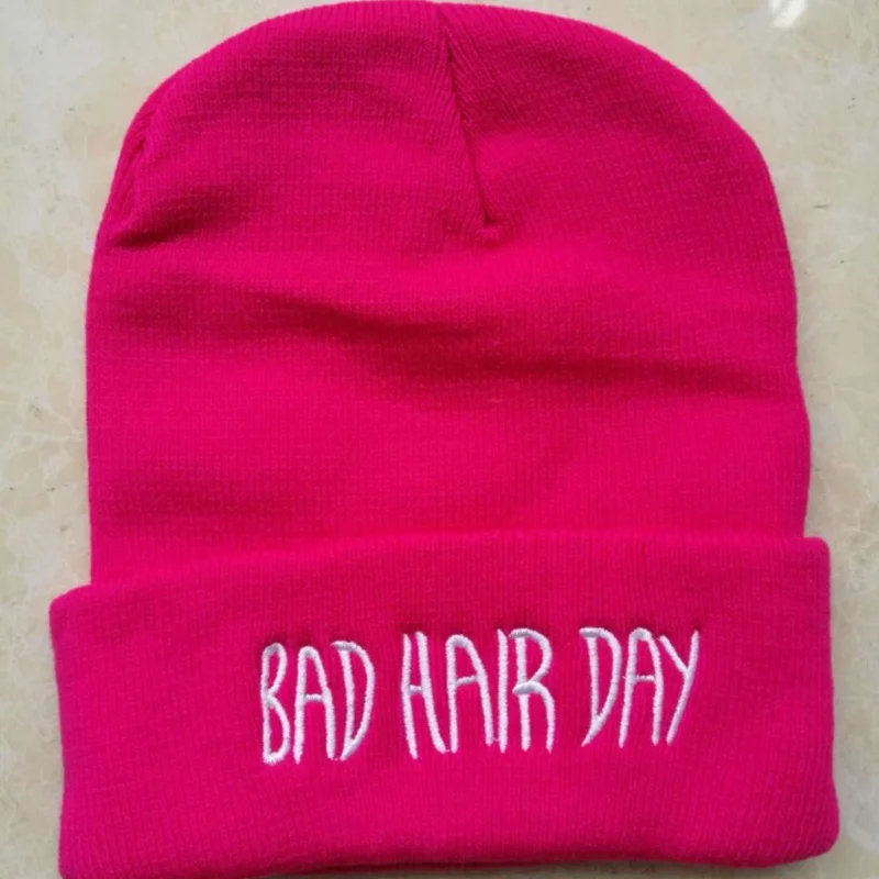 12 WZCX BAD HAIR DAY вышивка письмо шапка в стиле хип-хоп унисекс сохраняет тепло уличные танцы эластичность зимняя Лыжная Шапка Кепка - Цвет: 12