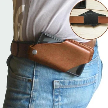 

Men Cellphone Loop Holster Case Belt Waist Bag Props Leather Purse Phone Wallet