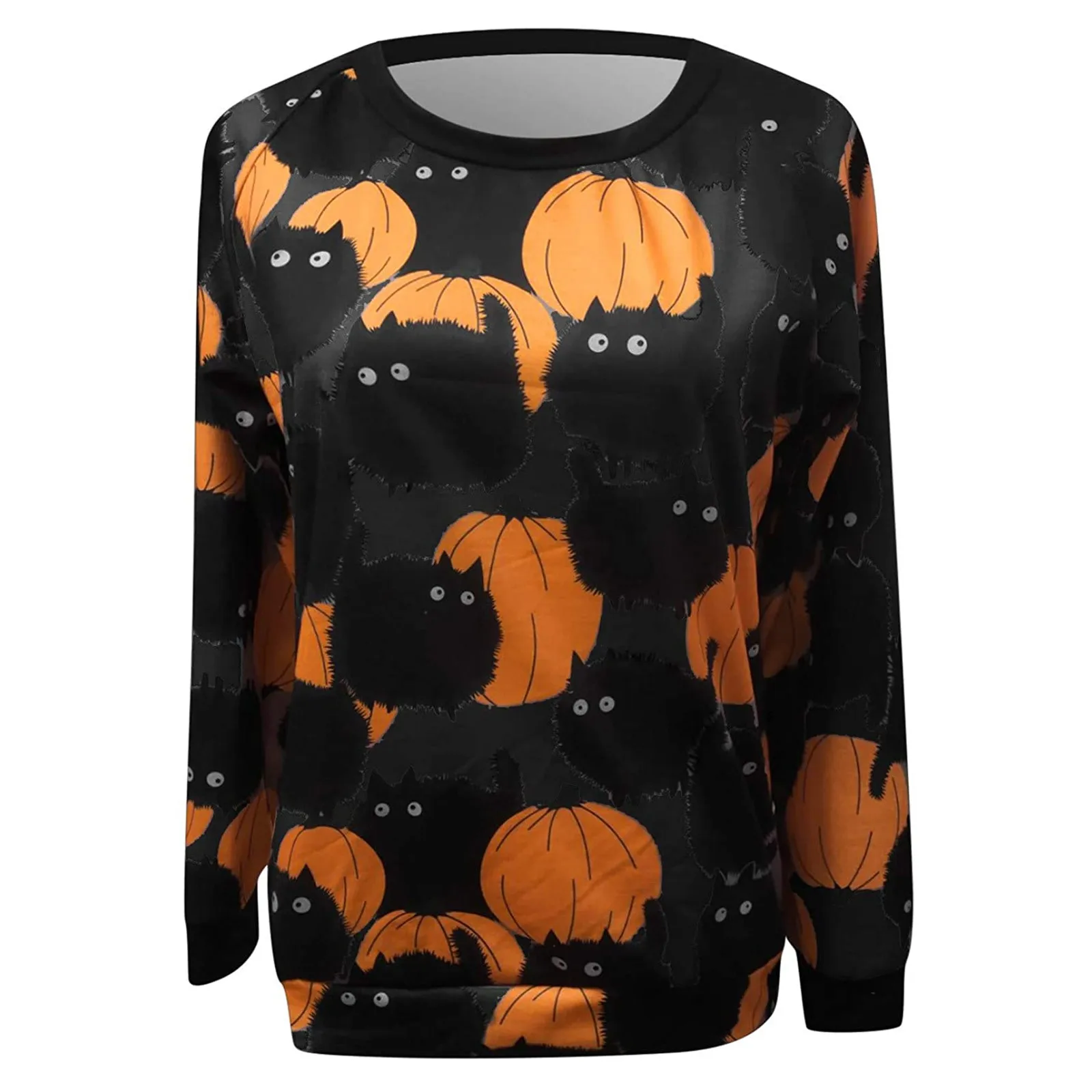 Comfortable Halloween Fashion Women's Casual Long Sleeve Printed Ladies Sweatshirt Tops Over Casual Harajuku Camisetas Mujer 1