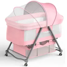 Berceau pliable et Portable pour nouveau né, lit de voyage européen multifonctionnel, berceau à bascule