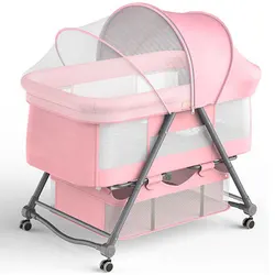 Berceau pliable et Portable pour nouveau né, lit de voyage européen multifonctionnel, berceau à bascule 