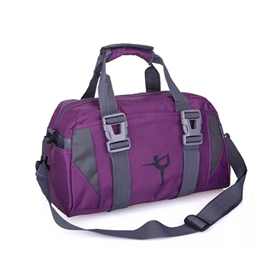 Purple Сумка для йоги, фитнеса, водонепроницаемая, нейлоновая, для тренировок, через плечо, спортивная сумка, для женщин, для фитнеса, путешествия, спортивная одежда, для спортзала, ручные сумки - Цвет: Purple