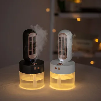

New Multifunctional Mini Usb Humidification Fan Cooling Beauty Moisturizing Desktop Spray Humidification Shaking Head Small Fan