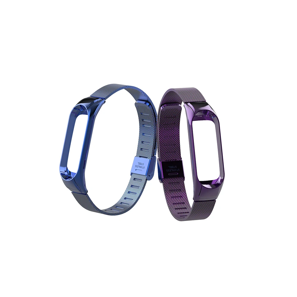 LinXiang цветной металлический браслет из нержавеющей стали для Xiaomi Mi Band 4 3 универсальные аксессуары для смарт-браслета