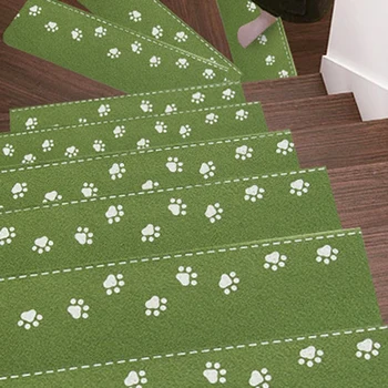 

5Pcs Luminous Staircase Pad Footprint Pattern Rugs Non-Slip Stair Mat Self-Adhesive Floor Sticker Carpet For Entrance
