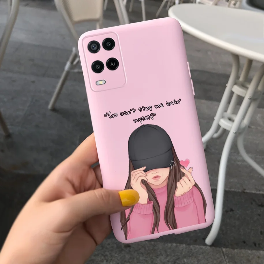 phone pouches For OPPO A54 A 54 2021 Case Silicone Phone Cover For OPPOA54 CPH2239 CPH2195 A 54 5G Shockproof Soft Bumper 6.5 inch Cute Covers mobile pouch