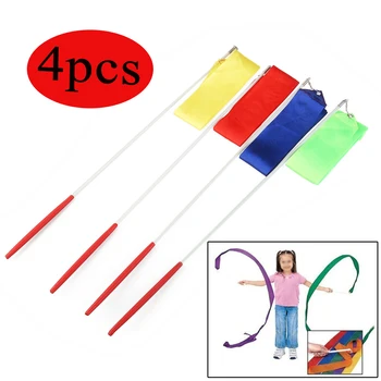 

Gymnastics Rhythmic Ribbons with Plastic Handles Random Color