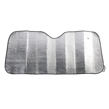 

Aluminum Foil Car Windshield Sun Protection Cover, Folding 130*60CM Auto Front Window Sun Shade Visor Protective Cover