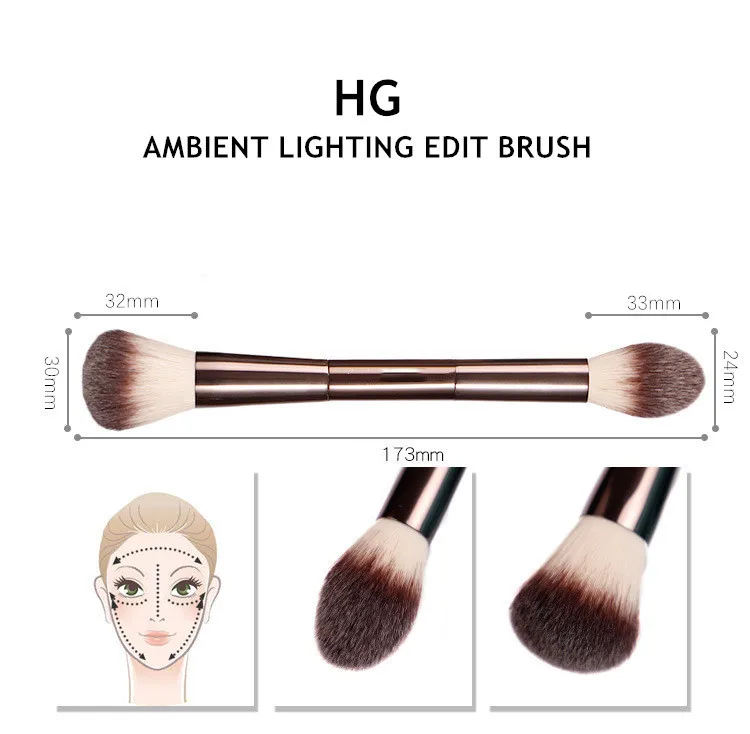 Hourglass AMBIENT LIGHTING EDIT BRUSH DUAL-ENDED PERFECTION Powder Highlighter Blush Bronzer Brush -Quality Makeup Brush Blender