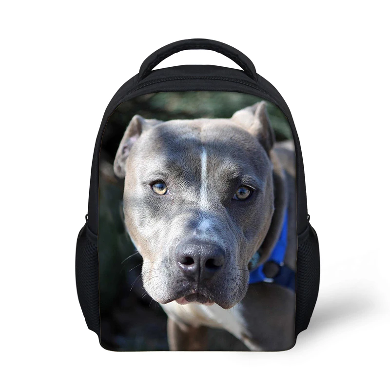 Маленькая школьная сумка Pitbull Bull с 3D принтом для маленьких мальчиков и девочек, рюкзак для малышей, рюкзак для детского сада, черный рюкзак