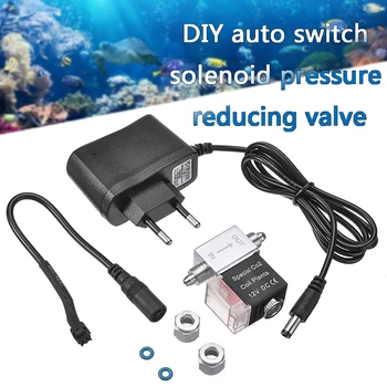 

12V Aquarium CO2 Solenoid Valve Automatic Control Timing Switch Valve Generator Valve Pressure Reducing for Aquarium Fish Tank