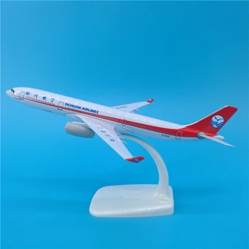 

20cm Sichuan Airlines A330 Aircraft Model Decoration Sichuan Airlines Airbus Metal Airplane Models Gift Scale Kit Collectible