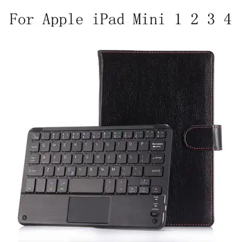 

Bluetooth Keyboard Cover w/Removable Wireless Keyboard Case For Apple iPad Mini 1 2 3 4 PU Leather Smart Fold Cover+gifts