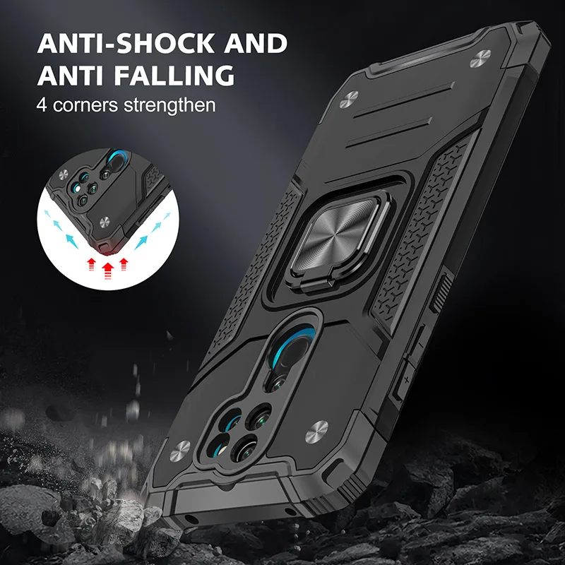 for Xiaomi Redmi Note 8 Pro Case Cover Armor Impact Shockproof Metal Holder Magnet Phone Case for on Xiaomi Redmi Note 8 Pro iphone pouch