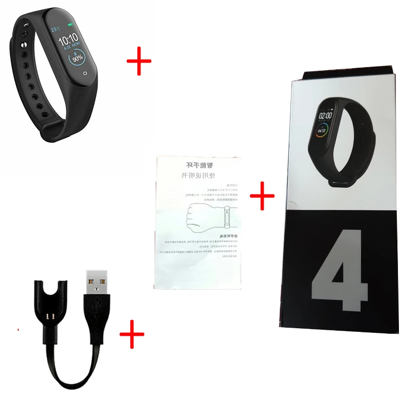 option 3 Умные часы M4, IP67, умные часы, кровяное давление, пульсометр, для женщин и мужчин, для сна, фитнес-трекер, спортивные часы, микро usb зарядка - Цвет: option 3