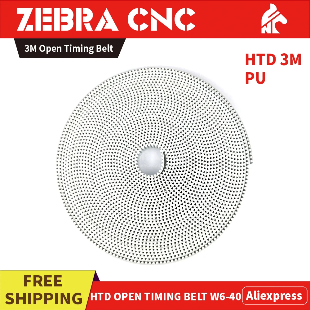 

PU Open Timing Belt HTD3M Width 5mm - 30mm Timing Transmission Belt for Machine Motion System 3M Polyurethane