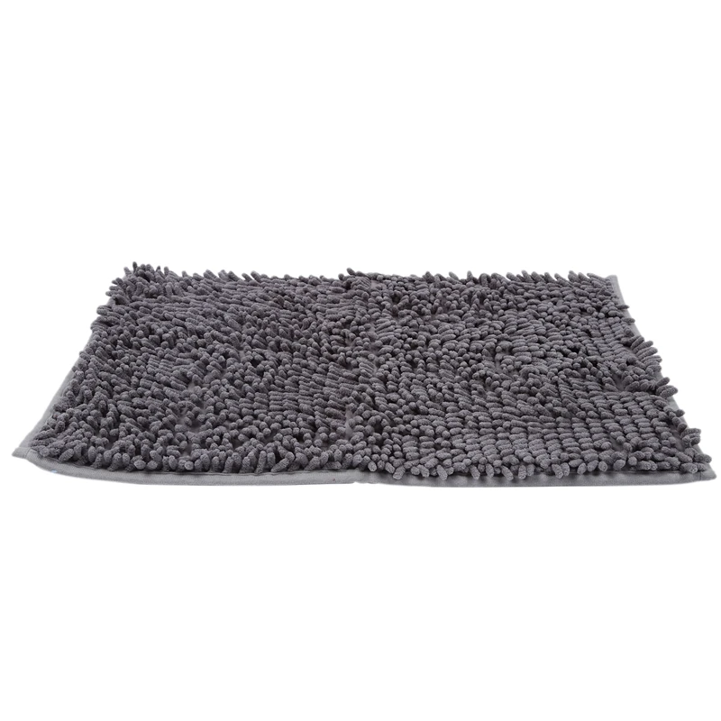 Soft Shaggy Non-slip Absorbent Bath Mat Bath Shower Mat 40 x 60cm(Gray