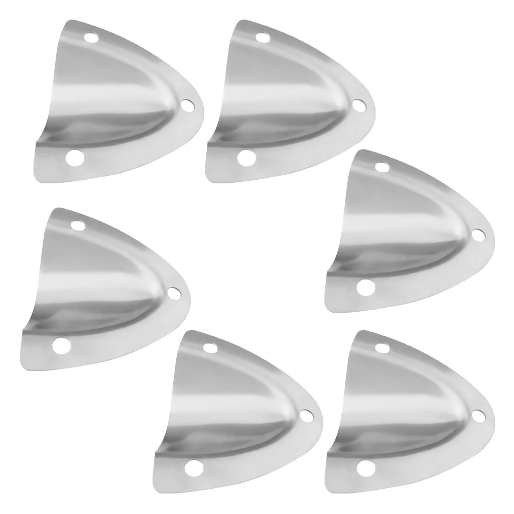 6pcs 316 Stainless Steel Large Clam Shell Vent Wire Cable Cover For Boat