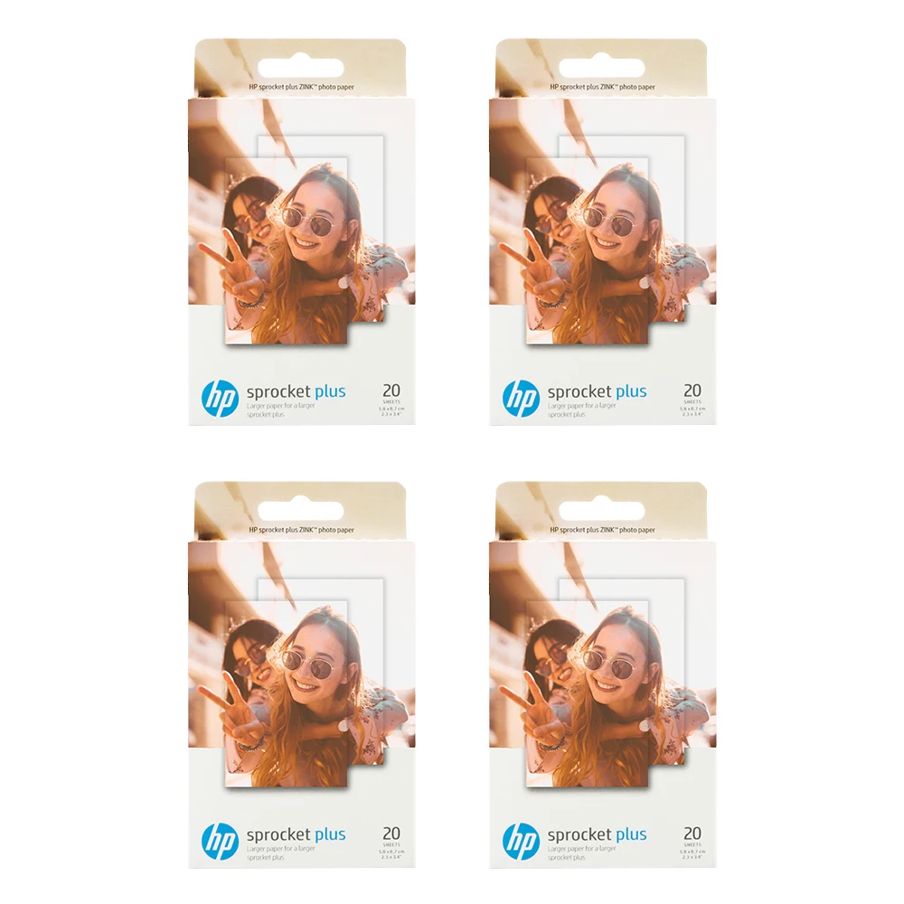 

Topcolor Pocket Photo Paper for HP Sprocket Plus Photo Printer ZINK 5.8X8.7cm Photo Sticker Paper 4 Boxes Photo Color Printing