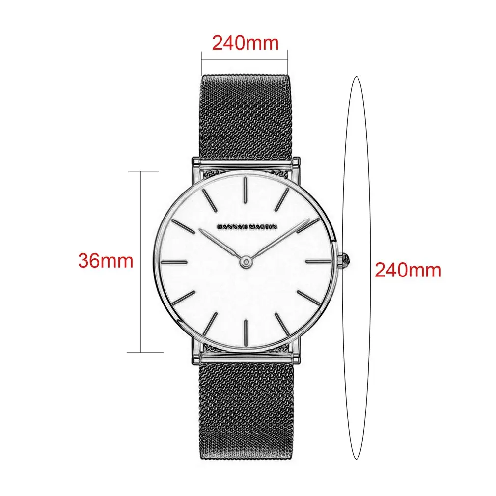 Часы наручные женские кварцевые с сетчатым браслетом модные водонепроницаемые