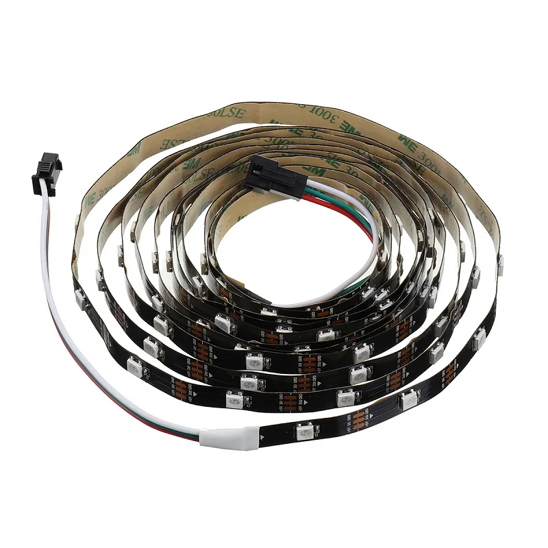 1/2/3/5 м bluetooth USB Светодиодные ленты контроллер APP WS2812B RGB индивидуально адресуемых Светодиодные ленты светильник пикселей тест-полосок в наборе DC5V