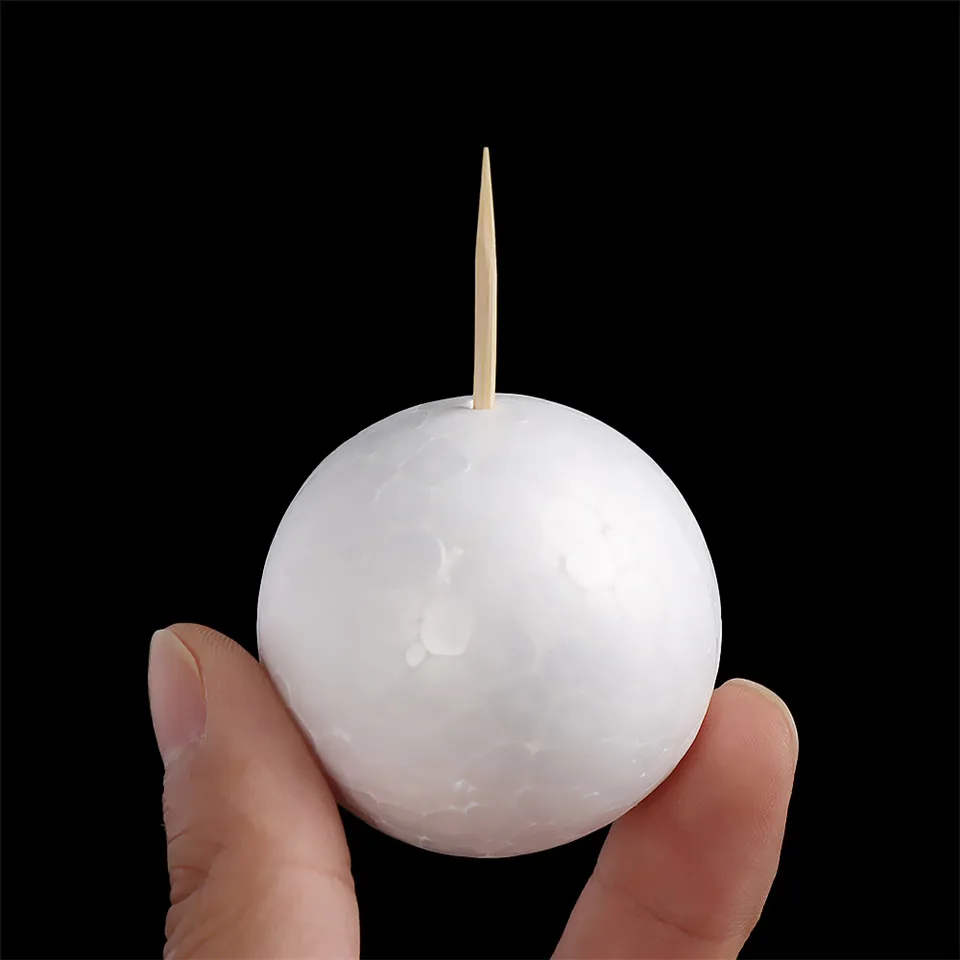Горячее предложение 10 шт 20-80 мм моделирование полистирол пенопластовый шар белые шары для поделок для DIY Рождественский Декор Свадебная вечеринка поставки Прямая поставка