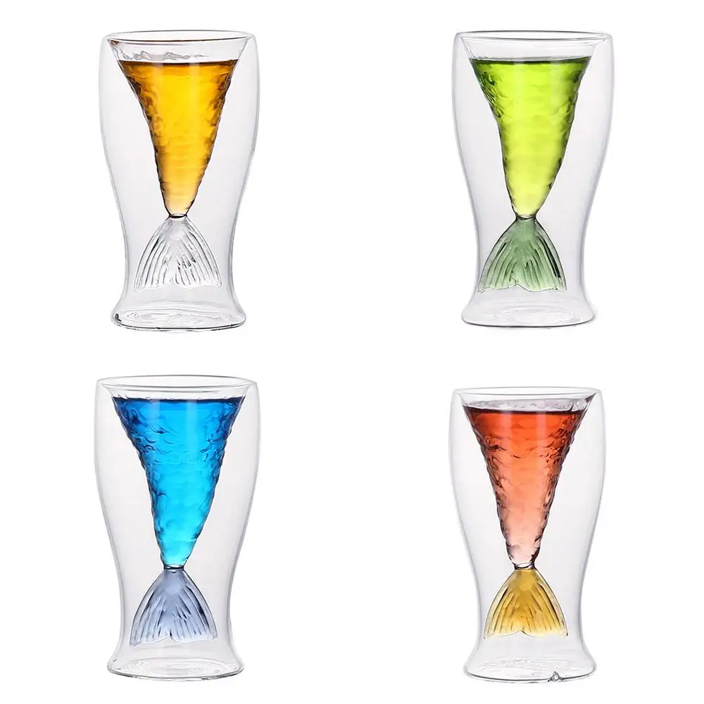 Чай чашки фасона рыбий хвост дизайн высокого соломинка для напитков из