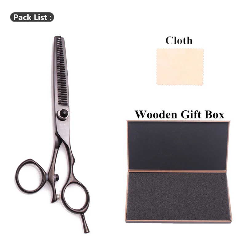 A9019 Hei T 5.5H Hairdressing Scissors 5.5" 440C AQIABI Hair Cutting Scissors Barber Thinning Shears Hair Scissors Swivel Thumb Black Color A9019 - Color: A9019 Hei T 5.5H