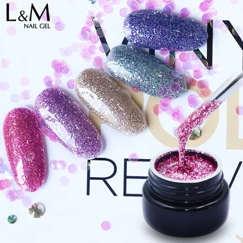 

ibdgel 12 Pieces set Package Soak Off UV/LED Gel Nail Platinum Bling Series Cheap Polish For Nail Wholesale China Factory Bright