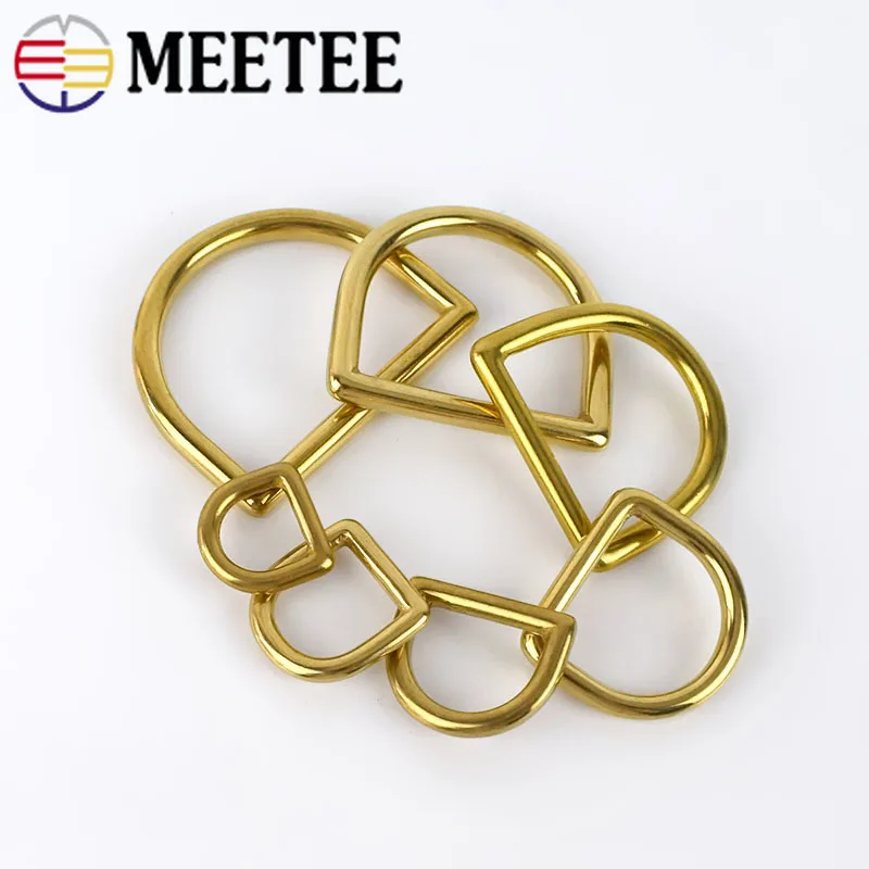 5 шт./10 шт. Meetee твердая латунь O D-образное кольцо Пряжка из чистой меди Сделай Сам