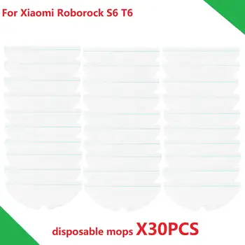 

Disposable mops for Xiaomi Roborock S6 T6 S5 robot vacuum cleaner moping cloth pads 30PCS Sweeper Mop cloth Accessories