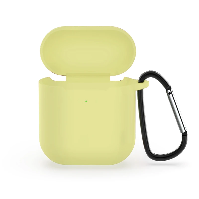 05 Беспроводные наушники силиконовые softTPU кожухи головных телефонов для Airpods 2 красочные облегающий рукав чехол защитная коробка защитный чехол с петлей - Цвет: 05