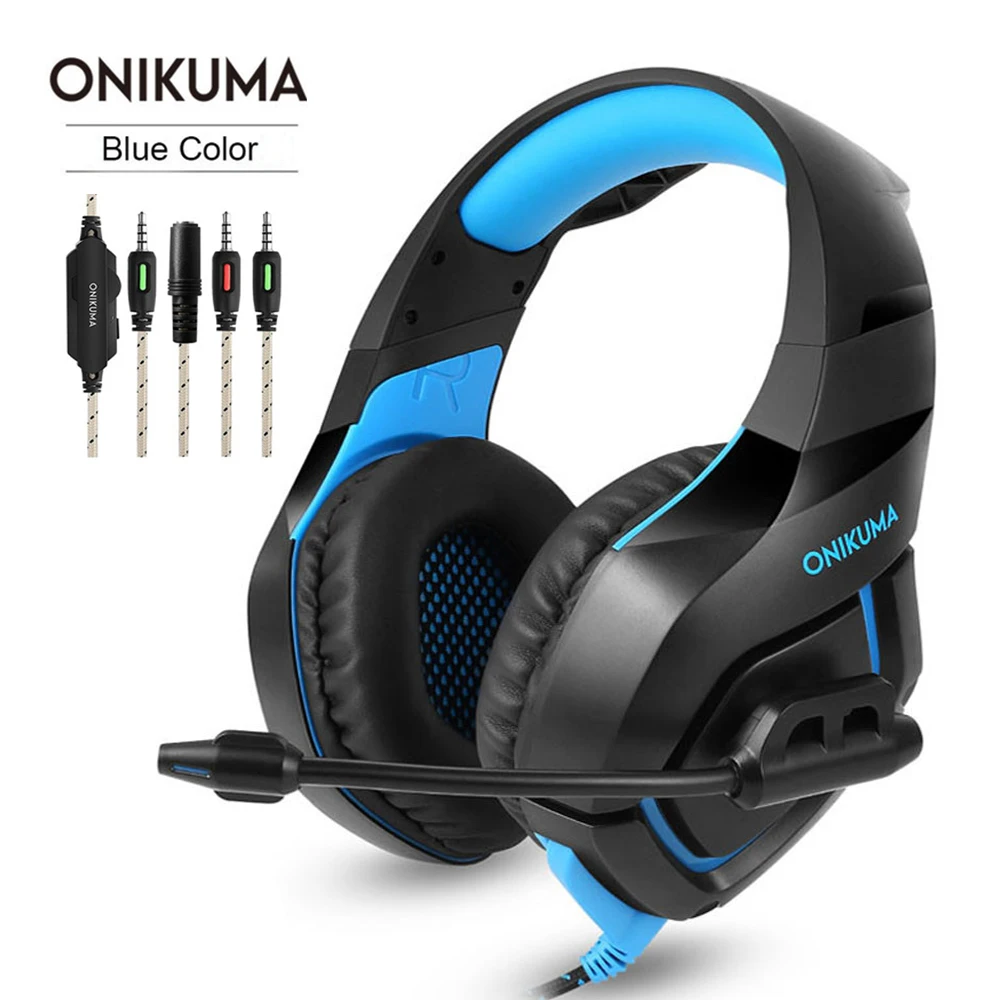 Blue Casque камуфляж PS4 игровая гарнитура с микрофоном стерео проводные Игровые наушники с микрофоном для ПК/ноутбука xbox one планшет игры - Цвет: Blue